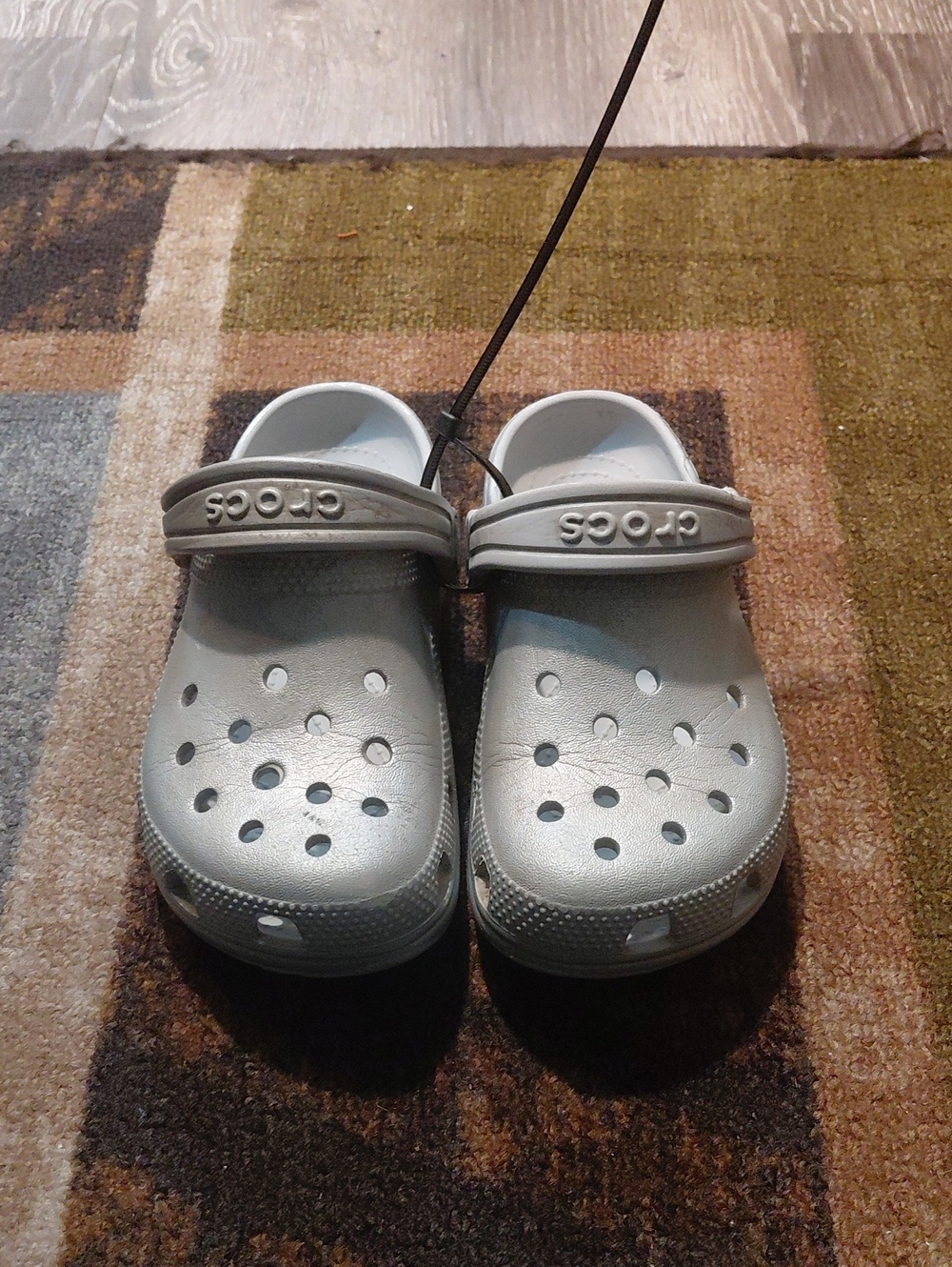 CROCS Kids' Classic Clog - Silver Metallic